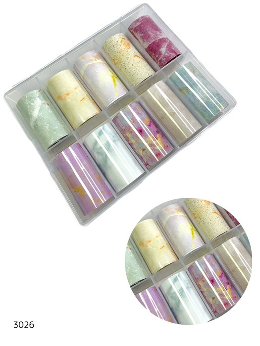 נייר פויל צבעי פסטל מודפסים