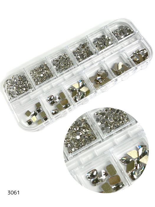 מארז אבני קישוט שקופות להדבקה