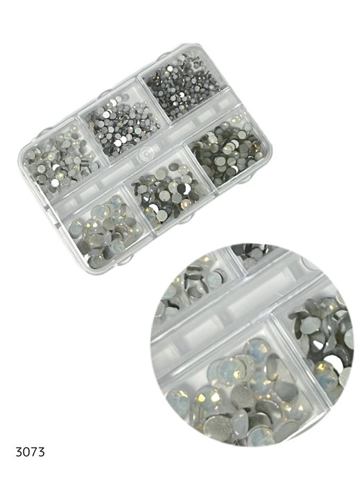 מארז אבני קישוט שקוף להדבקה