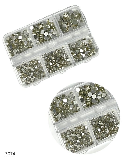 מארז אבני קישוט כסף להדבקה