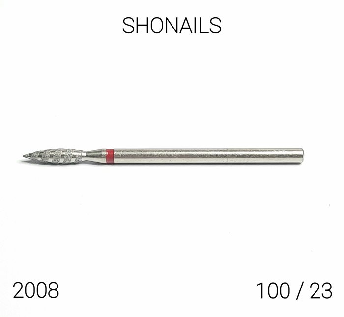 ראש מניקור טורנדו אדום ארוך 23 - תוצרת רוסיה