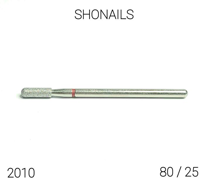 ראש מניקור חבית מעוגל 80/25 - אדום - תוצרת רוסיה