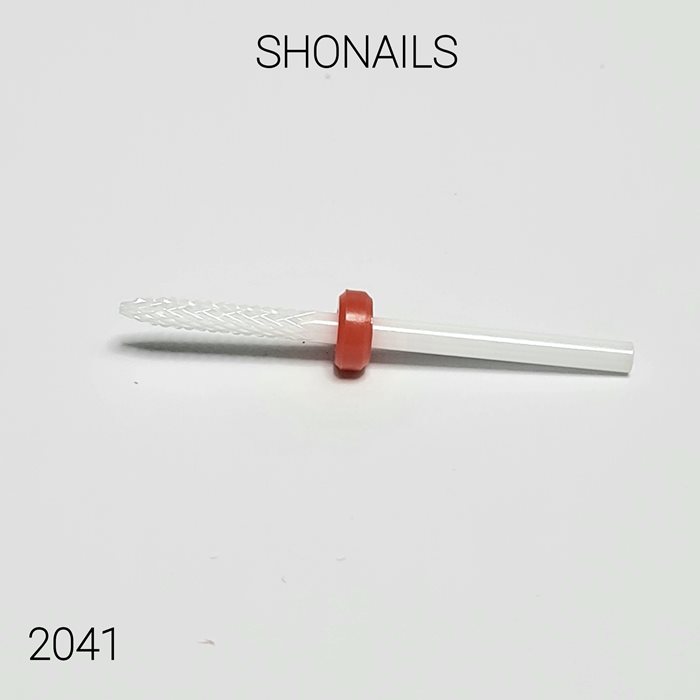 ראש שיוף שפיץ לפיניש וניקוי מתחת לציפורן- קרמי - גסות אדום