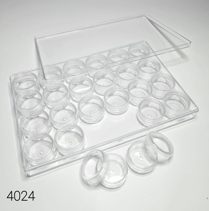 מארז קופסאות פלסטיק שקוף - 24 יחידות