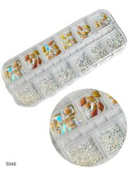 מארז אבני קישוט שקוף - פנינה