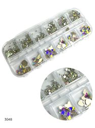 מארז אבני קישוט שקופות להדבקה