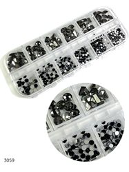 מארז אבני קישוט שחורות להדבקה