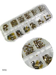 מארז אבני קישוט מוזהבות להדבקה