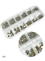 מארז אבני קישוט שקופות להדבקה