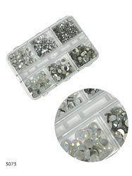 מארז אבני קישוט שקוף להדבקה