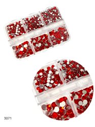 מארז אבני קישוט אדום להדבקה