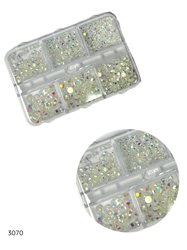 מארז אבני קישוט שקוף להדבקה