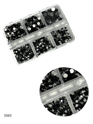 מארז אבני קישוט שחור להדבקה