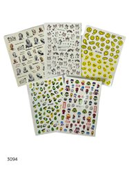 סט מדבקות לציפורניים משולב מארז - 5 יחידות