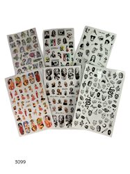 סט מדבקות "פופ-ארט" רטרו מארז 6 יחידות