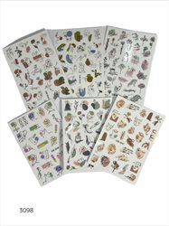 סט מדבקות לציפורניים "one-line" מארז - 6 יחידות