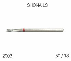 ראש מניקור טיפה 18 אדום תוצרת רוסיה