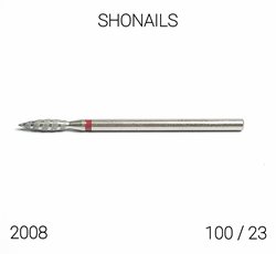 ראש מניקור טורנדו אדום ארוך 23 - תוצרת רוסיה