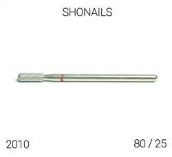 ראש מניקור חבית מעוגל 80/25 - אדום - תוצרת רוסיה