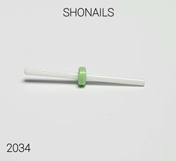 ראש שיוף מסמר מעוגל  לפיניש וניקוי מתחת לציפורן- קרמי - גסות ירוק