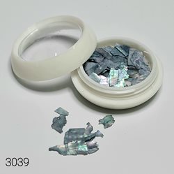 צדפי קישוט לציפורניים - אפור פנינה