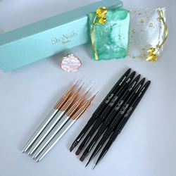 סט מכחולים + משטח לצבע + טבעת ללק